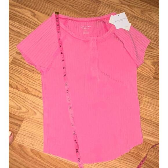 American Eagle Ribbed Baby Tee Size Small - Picture 4 of 7